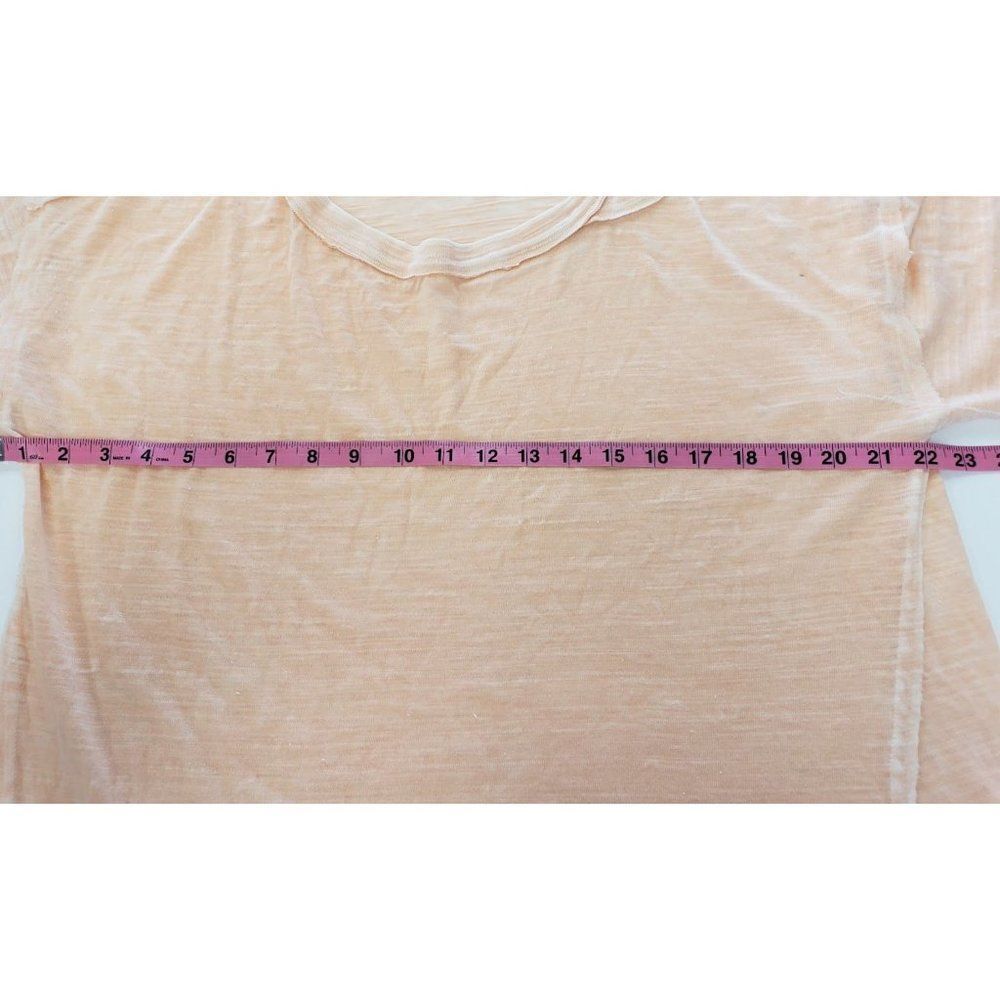 Free People Burnout Cold Shoulder Top Women's Pale Pink Distressed‎ Faded NEW - Picture 4 of 12